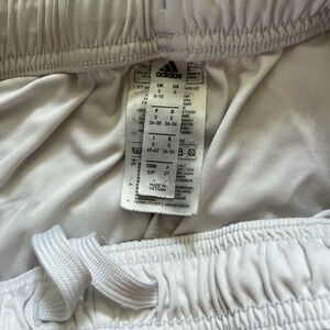 White adidas shorts!